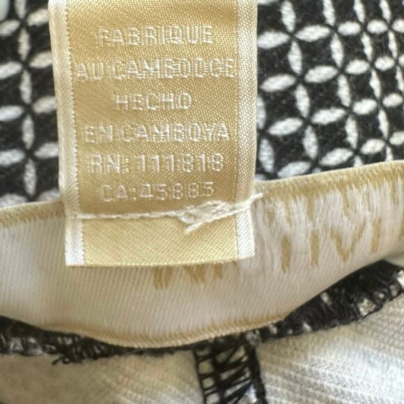 Michael Kors Geometric Print Ankle Pants Women’s Large Stretch Pull-On Slim Fit - Picture 5 of 6